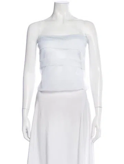 Pre-owned Eckhaus Latta Strapless Top In White