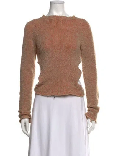Pre-owned Eckhaus Latta Striped Crew Neck Sweater In Neutrals