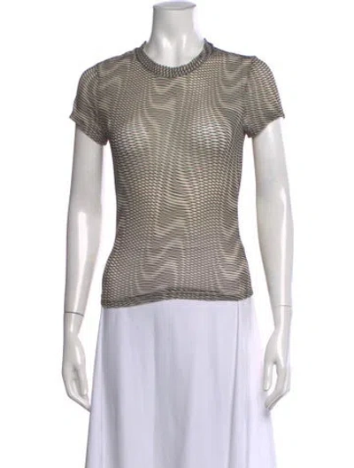 Pre-owned Eckhaus Latta Striped Crew Neck Top In Multi