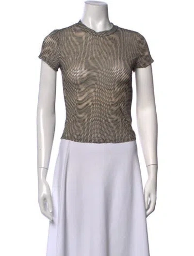 Pre-owned Eckhaus Latta Striped Crew Neck Top In Multicolor