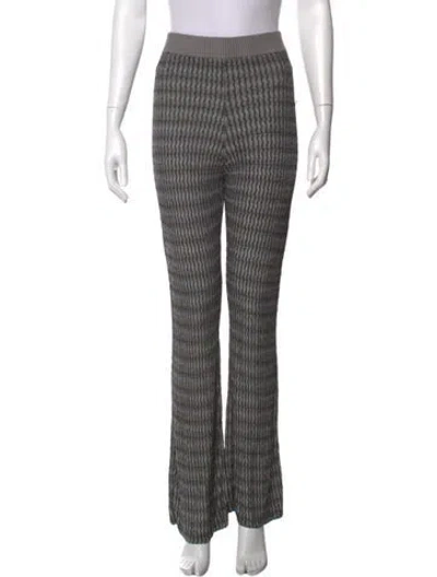 Pre-owned Eckhaus Latta Striped Flared Pants In Gray