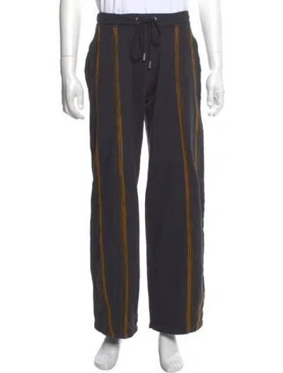 Pre-owned Eckhaus Latta Striped Joggers In Gray