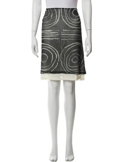 Pre-owned Eckhaus Latta Striped Knee-length Skirt In White