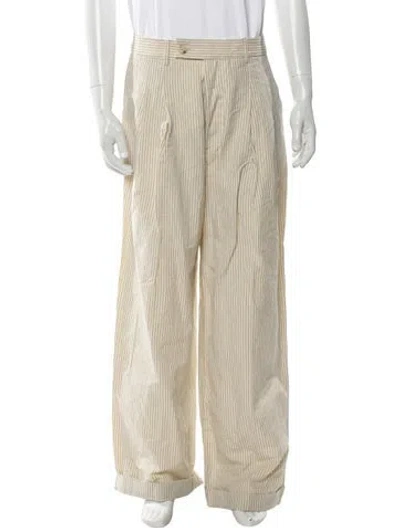 Pre-owned Eckhaus Latta Striped Pants In Neutral