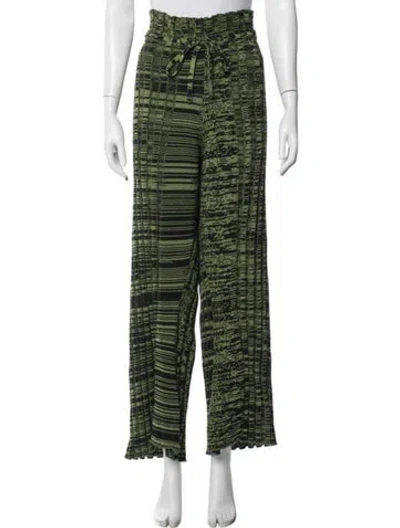 Pre-owned Eckhaus Latta Striped Sweatpants In Green