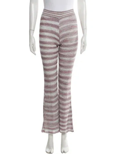 Pre-owned Eckhaus Latta Striped Wide Leg Pants In Blue