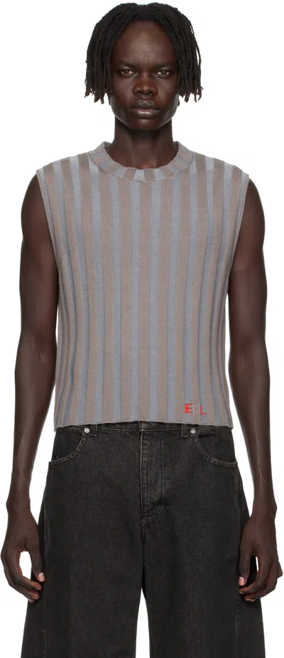 Eckhaus Latta Taupe & Gray Keyboard Vest