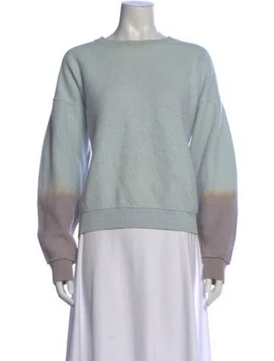 Pre-owned Eckhaus Latta Tie-dye Print Crew Neck Sweatshirt In Blue
