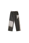 Eckhaus Latta Patchwork Wide-leg Jeans In Gray