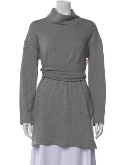 Pre-owned Eckhaus Latta Turtleneck Long Sleeve Tunic In Gray