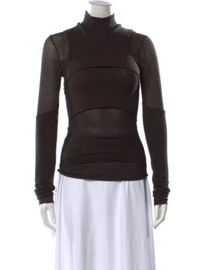 Pre-owned Eckhaus Latta Turtleneck Sweater In Brown