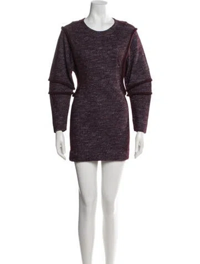 Pre-owned Eckhaus Latta Tweed Pattern Mini Dress W/ Tags In Purple