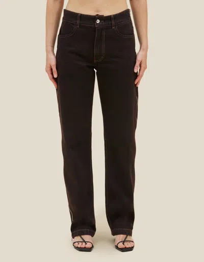 Eckhaus Latta Unzipped Jean In Brown