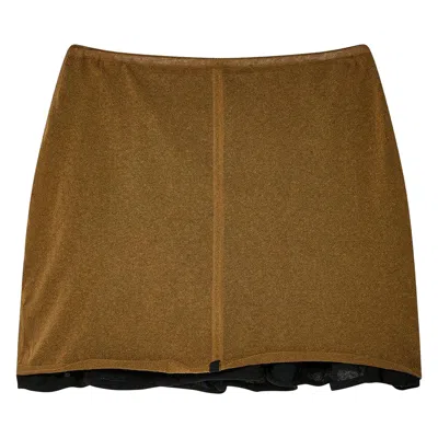 Pre-owned Eckhaus Latta Veil Skirt 'branch' | Green | Women's Size M