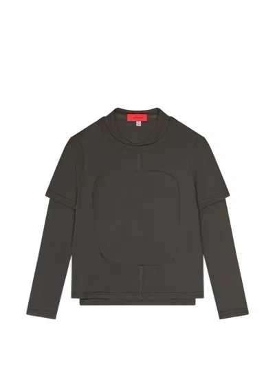 Eckhaus Latta Void Long-sleeve Sweater In Gray