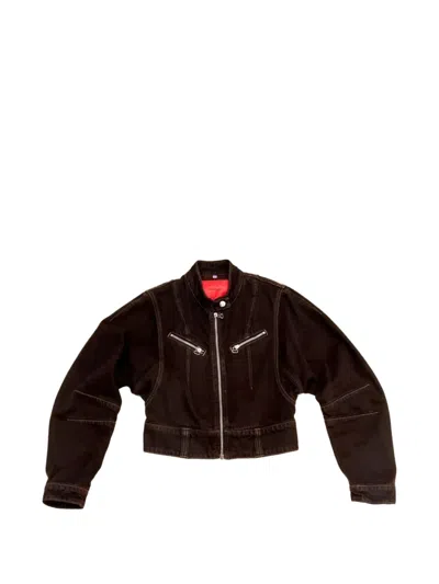 Eckhaus Latta Welt-pockets Bomber Jacket In Brown
