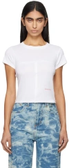 Eckhaus Latta Lapped Baby Tee In White