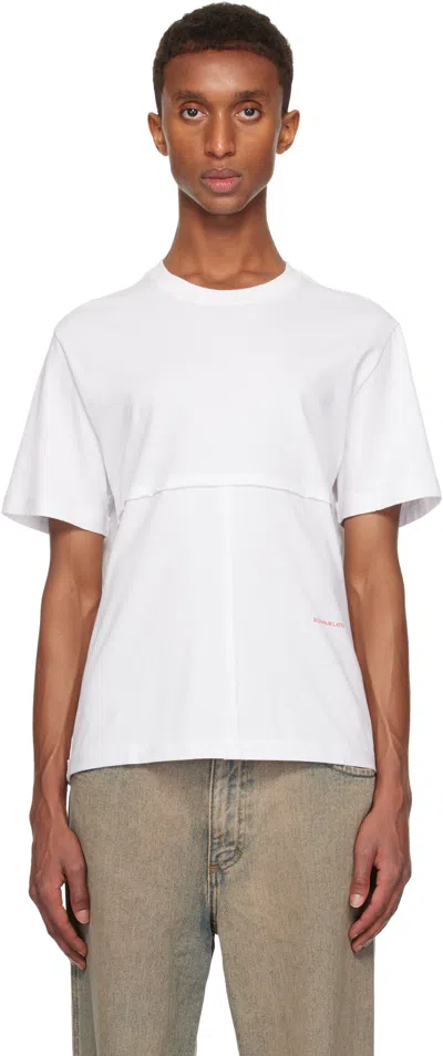 Eckhaus Latta White Lapped T-shirt