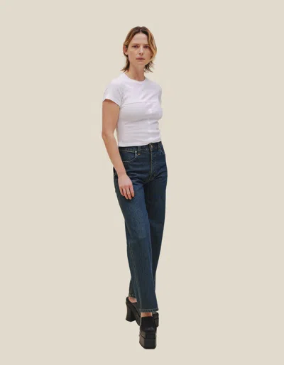 Eckhaus Latta Wide Leg Jean In Blue