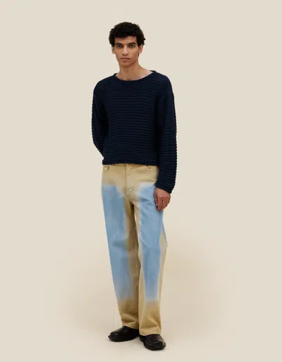 Eckhaus Latta Wide Leg Jean In Blue