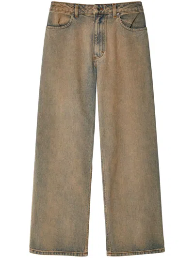 Eckhaus Latta Wide-leg Jeans In Sand