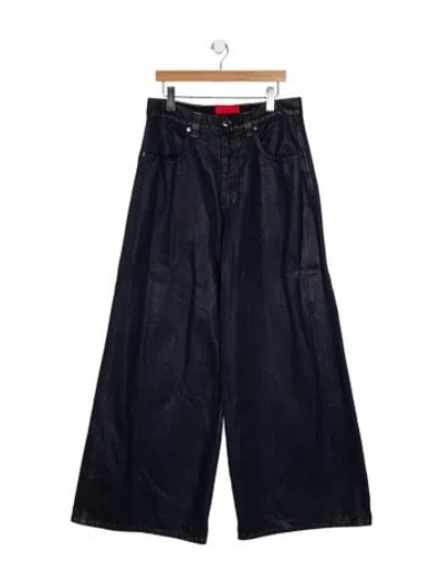 Pre-owned Eckhaus Latta Wide Leg Pants In Blue