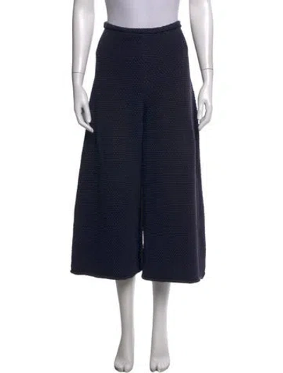 Pre-owned Eckhaus Latta Wide Leg Pants In Blue