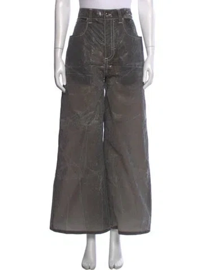 Pre-owned Eckhaus Latta Wide Leg Pants In Gray
