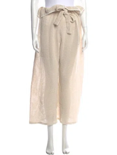 Pre-owned Eckhaus Latta Wide Leg Pants In Neutral