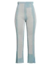 Shop Eckhaus Latta Woman Pants Light Grey Size M Cotton
