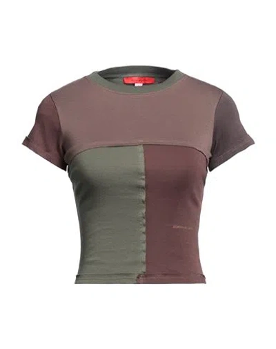 Eckhaus Latta Woman T-shirt Military Green Size M Cotton In Multi