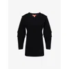Eckhaus Latta Womens Dusk Regular-fit Pallas Wool-and-cotton Mini Dress Xs In Black