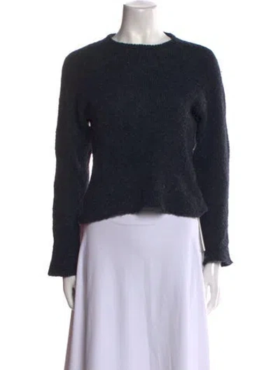 Pre-owned Eckhaus Latta Wool Crew Neck Sweater In Purple