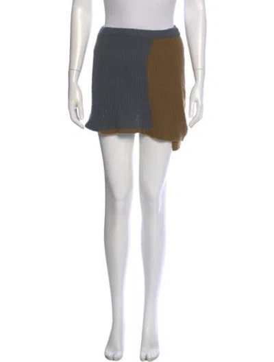 Pre-owned Eckhaus Latta Wool Mini Skirt In Multi