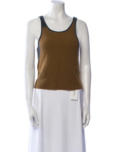 Pre-owned Eckhaus Latta Wool Scoop Neck Sweater In Neutral