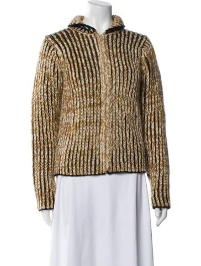 Pre-owned Eckhaus Latta Wool Striped Sweater In Blue