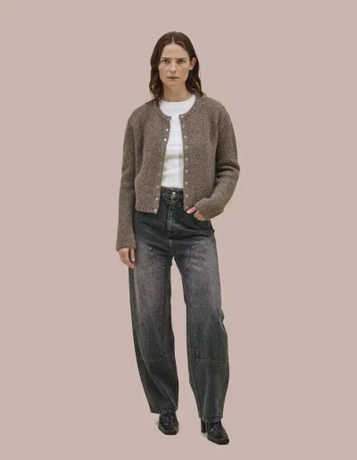 Eckhaus Latta Yak Snap Cardigan In Gray