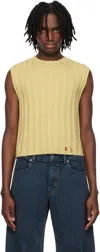 Eckhaus Latta Yellow & Burgundy Keyboard Vest In Domino