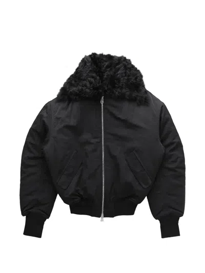 Eckhaus Latta Zip-up Bomber Jacket In Black