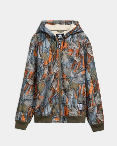Ecko Backcountry Hooded Bomber Jacket In Gray