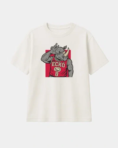 Ecko Jdub Rhino Print Tee In White