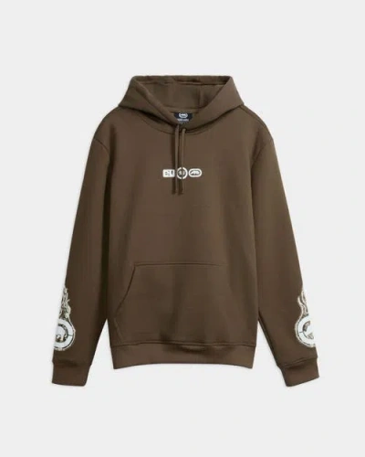 Ecko Leafy On Fire Hoodie In Brown
