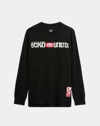 Ecko Legacy Thermal Long Sleeve Shirt In Black