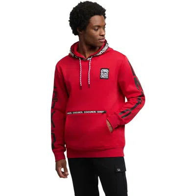 Ecko Unltd . Arm Stamps Hoodie In True Red
