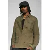 Ecko Unltd Commander Woven Shirt In Olive