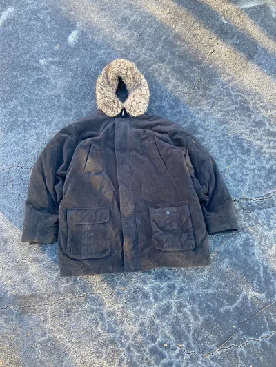 Pre-owned Ecko Unltd Crazy Thick Ecko Unlimited Black Fur Parka Winter Jacket