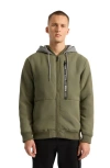 Ecko Unltd Men's Don't Give Up Sherpa Varsity Jacket In Olive