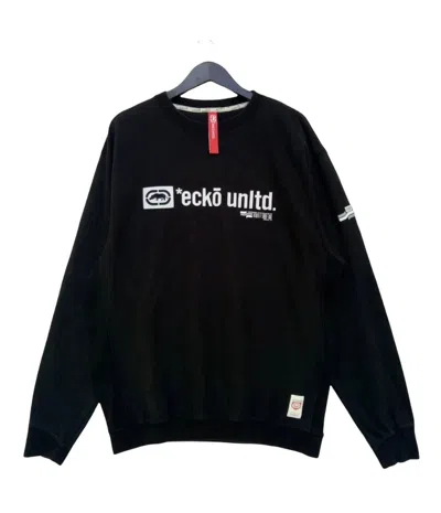 Pre-owned Ecko Unltd Echo Unltd. Sweatshirt Skate Rap Sweater In Black