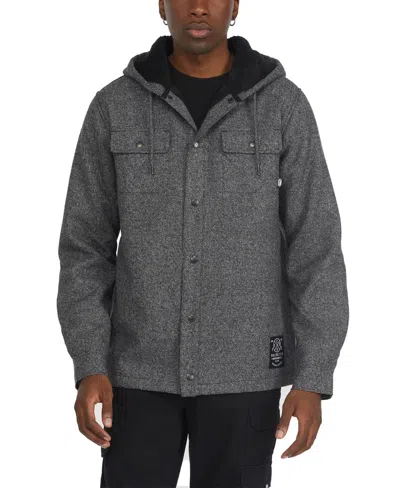 Ecko Unltd Ecko Men's Buffed Up Sherpa Flannel Jacket In Gray