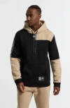 Ecko Unltd Men's Half Block Hoodie In Black/taupe